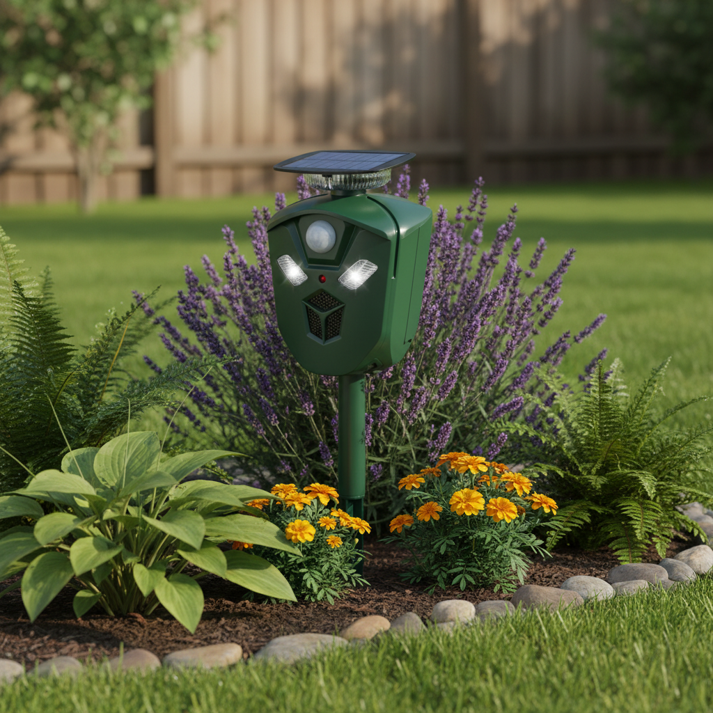 Solar Ultrasonic Animal Repeller lifestyle 3