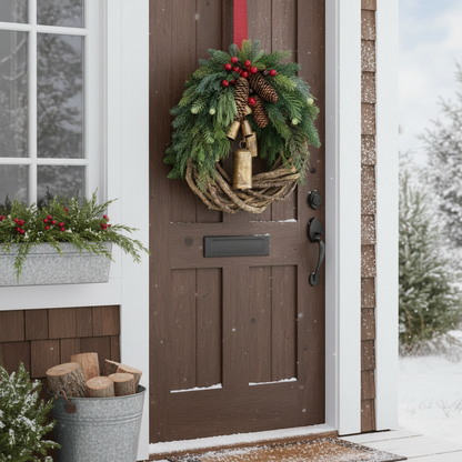 Farmhouse Christmas Wreath lifestyle 2