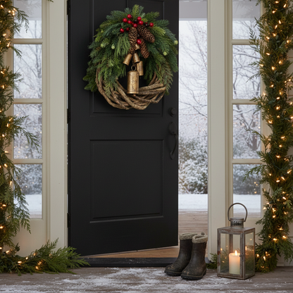 Farmhouse Christmas Wreath lifestyle 3