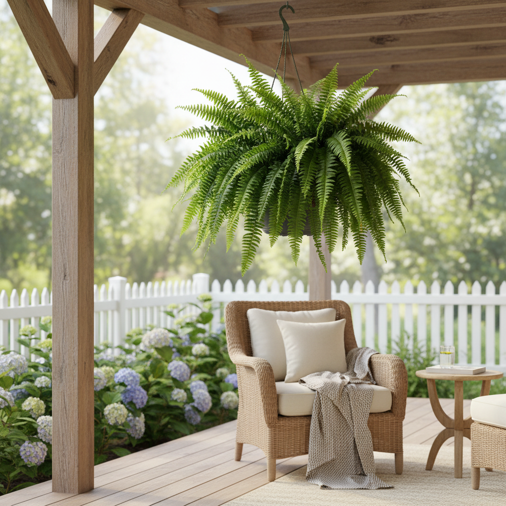 Artificial Boston Fern lifestyle 1