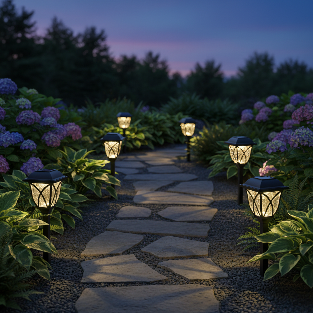 Solar Pathway Lights 6 Pack lifestyle 1