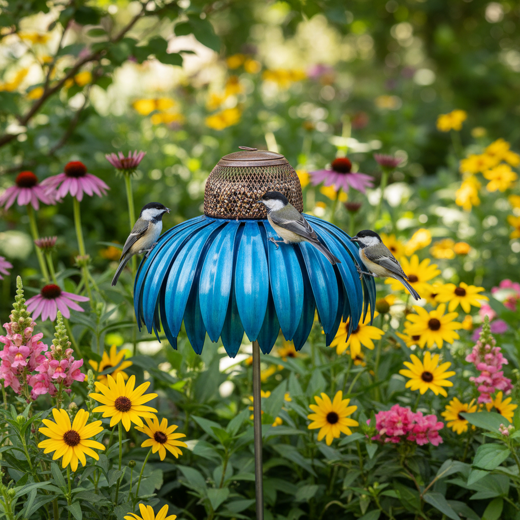 Coneflower Bird Feeder lifestyle 3