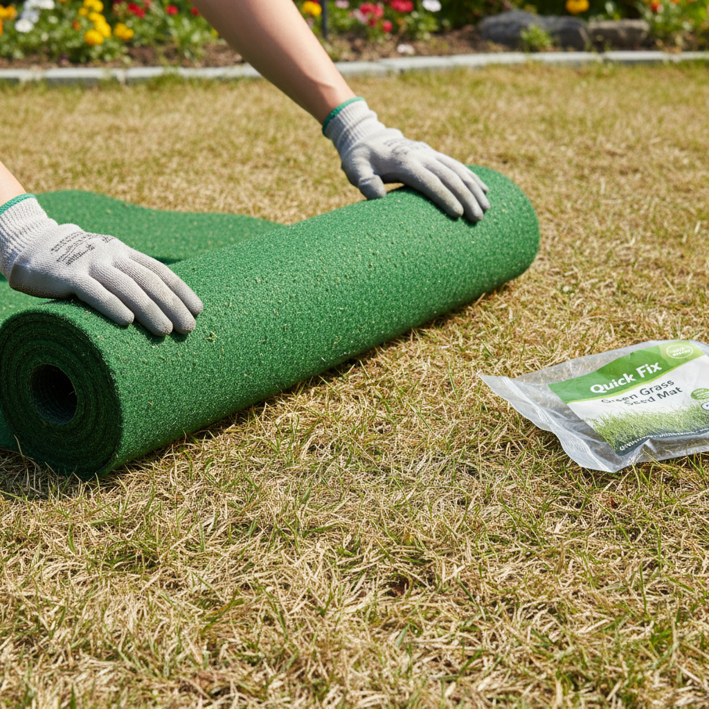 Quick Fix Green Grass Seed Mat lifestyle 2