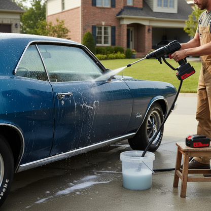 Cordless Pressure Washer with 2 Batteries lifestyle 1
