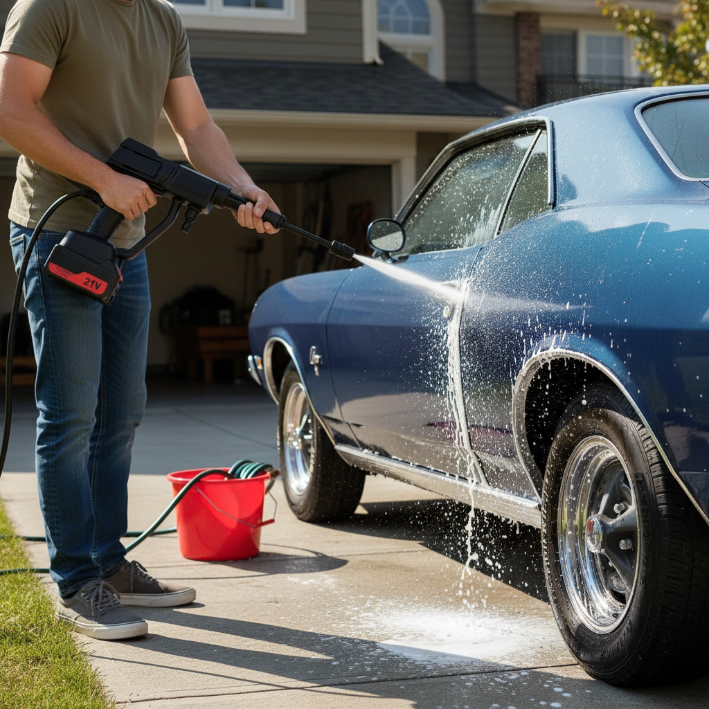 Cordless Pressure Washer with 2 Batteries lifestyle 3