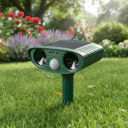 Solar-Powered Animal Repeller With Ultrasound lifestyle 1