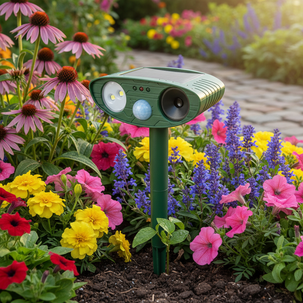 Solar-Powered Ultrasonic Animal Repellent lifestyle 1