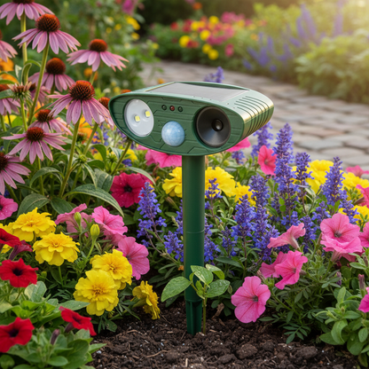 Solar-Powered Ultrasonic Animal Repellent lifestyle 1