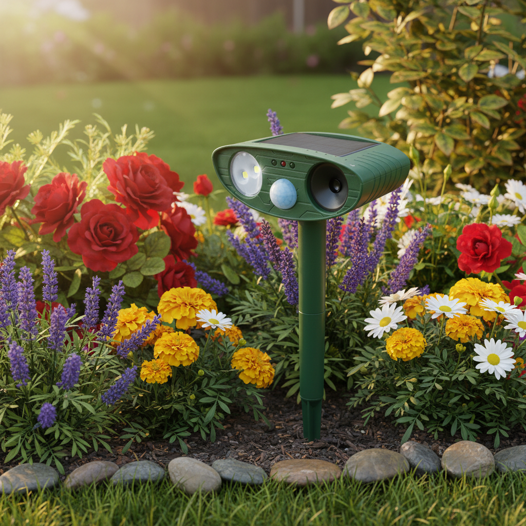 Solar-Powered Ultrasonic Animal Repellent lifestyle 3