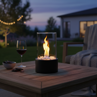Portable Glass Tabletop Fireplace lifestyle 2