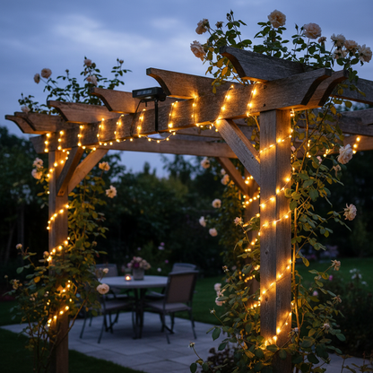 17-Meter String of 100 Led Solar-Powered Fairy Lights lifestyle 2
