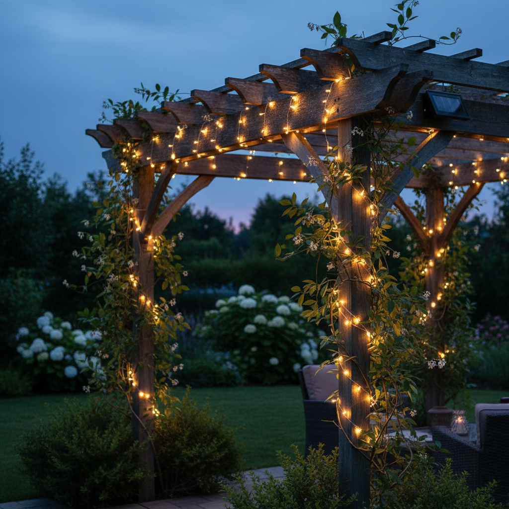 17-Meter String of 100 Led Solar-Powered Fairy Lights lifestyle 3