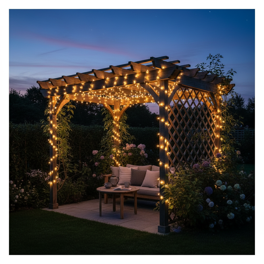 17-Meter String of 100 Led Solar-Powered Fairy Lights lifestyle 1