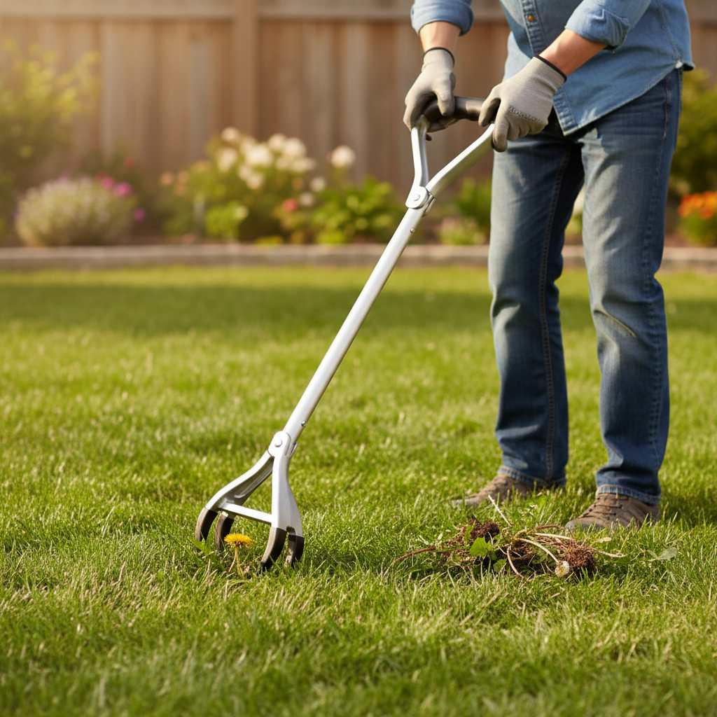 Stand Up Weed Puller Tool lifestyle 2
