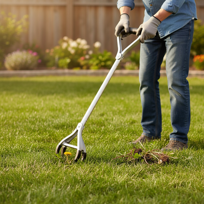Stand Up Weed Puller Tool lifestyle 2