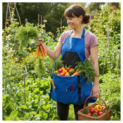 Durable Harvesting Apron With Drop-Release Pouch lifestyle 1