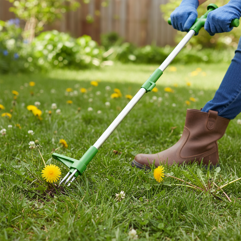 Long Handle Weed Puller Tool with Foot Pedal & Claw Design lifestyle 1
