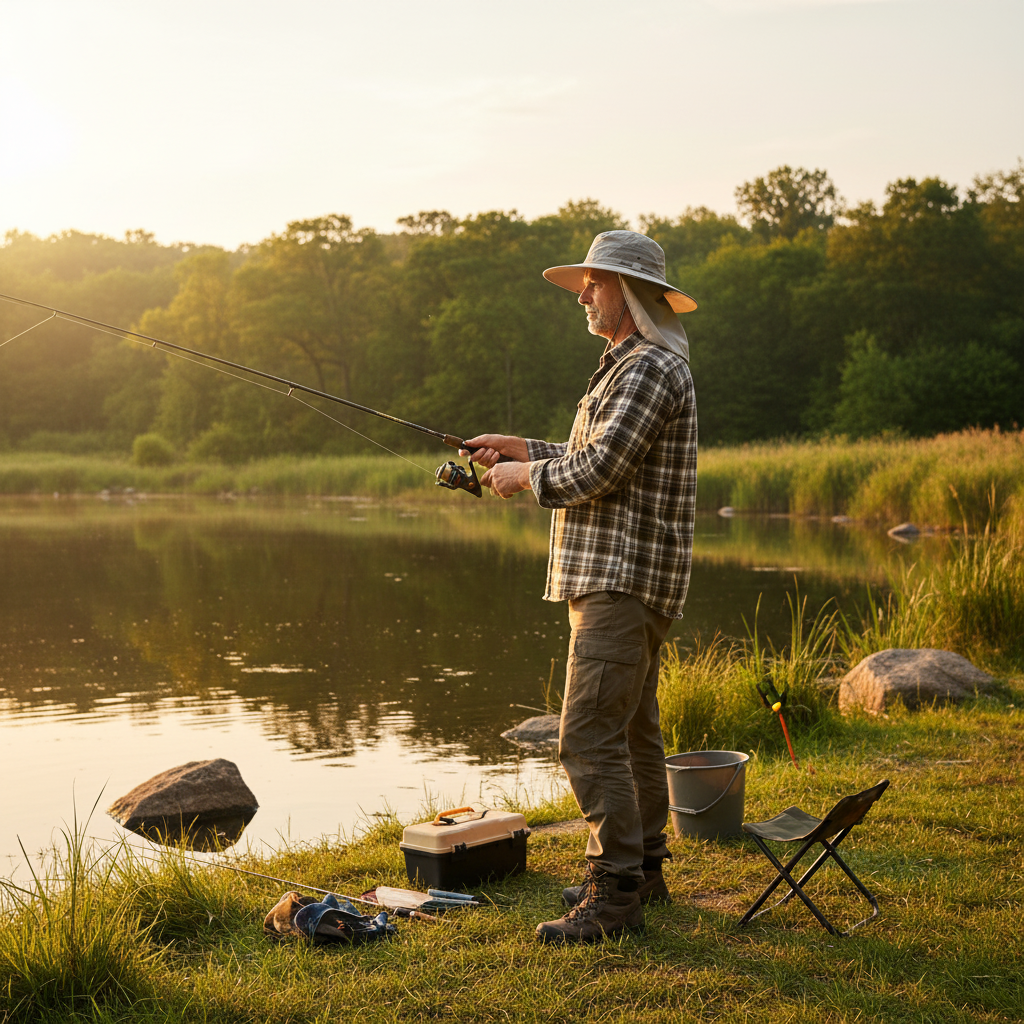 Breathable Wide Brim Outdoor Sun Protection Fishing Hat lifestyle 2