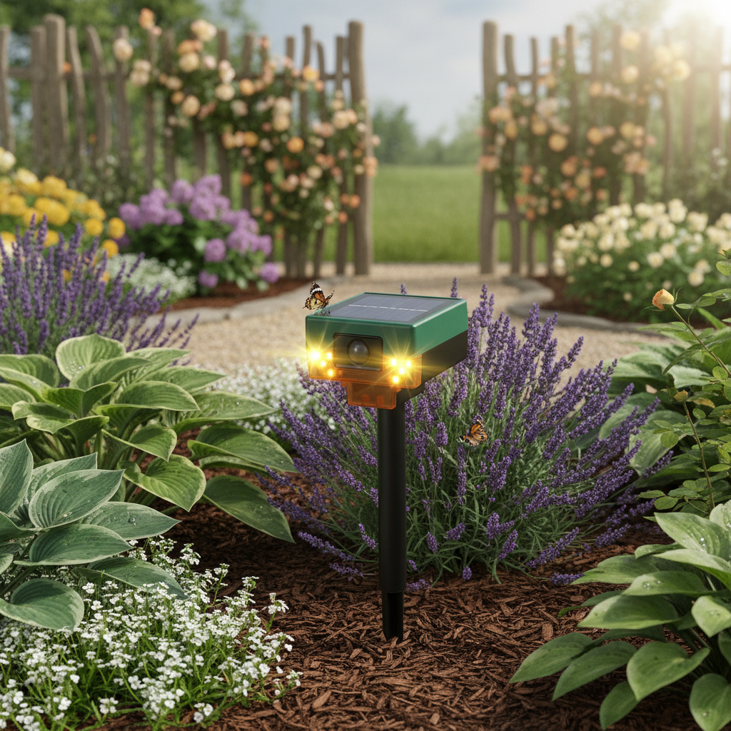 Solar Bird Repeller with Flashing Light lifestyle 3