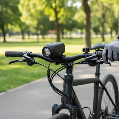 Electric Bike Horn and Front Light lifestyle 2