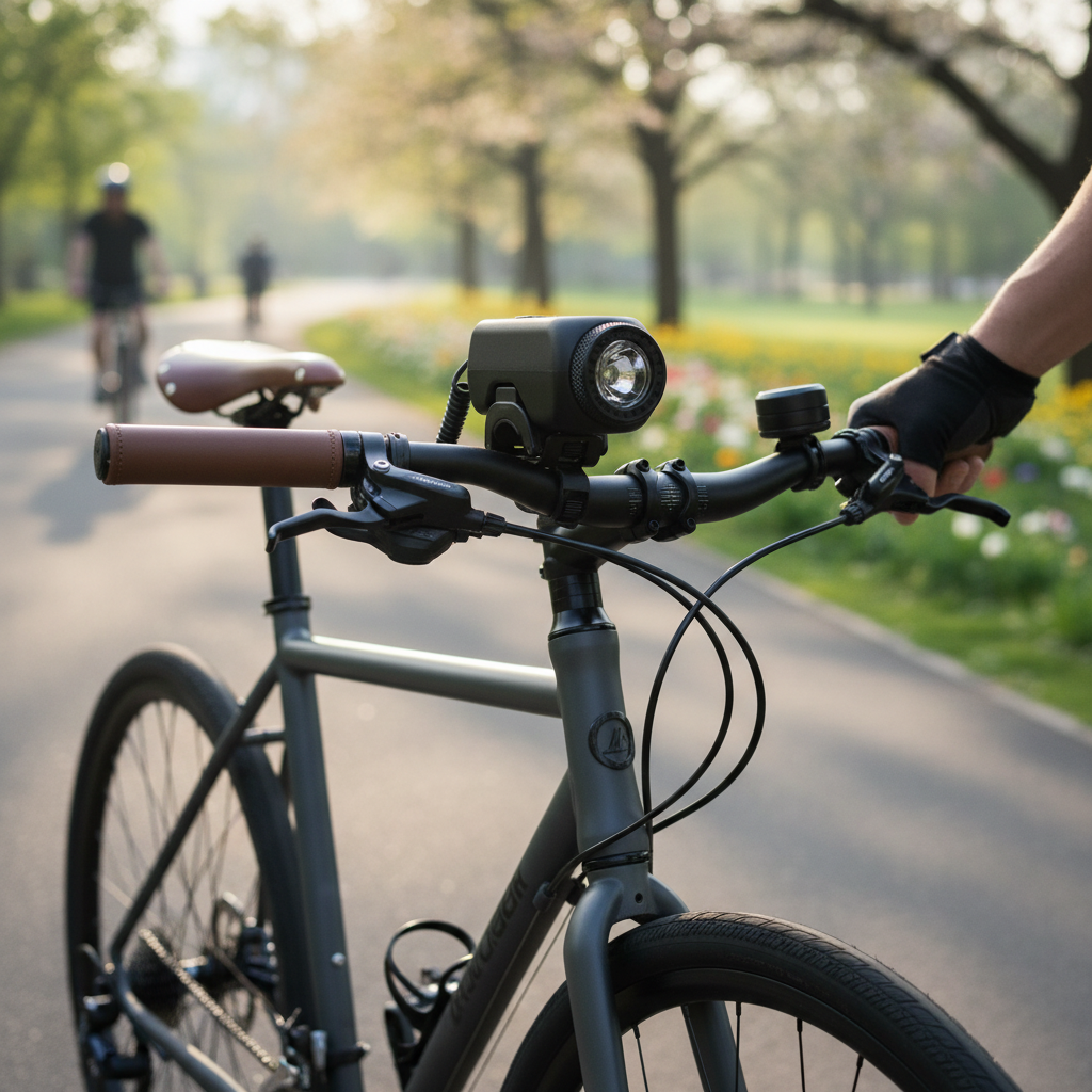 Electric Bike Horn and Front Light lifestyle 3