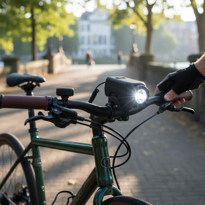 Electric Bike Horn and Front Light lifestyle 1