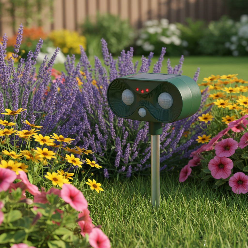 Solar Ultrasonic Animal Repeller 2 lifestyle 2