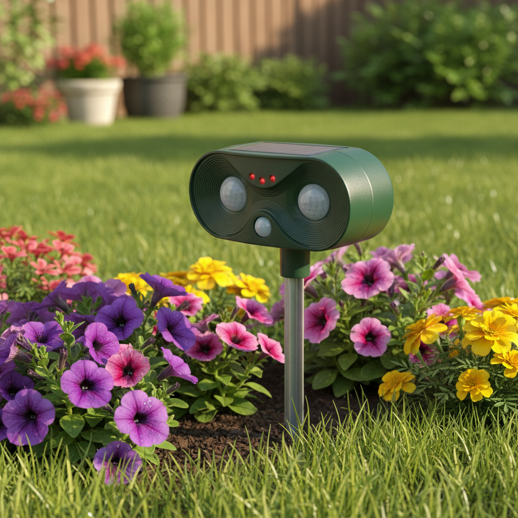 Solar Ultrasonic Animal Repeller 2 lifestyle 1