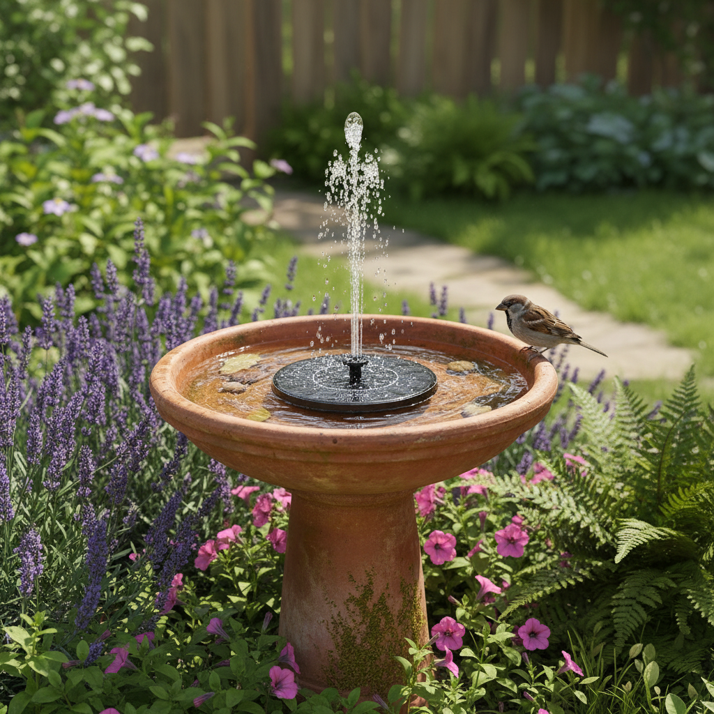 Solar-Powered Water Fountain lifestyle 3