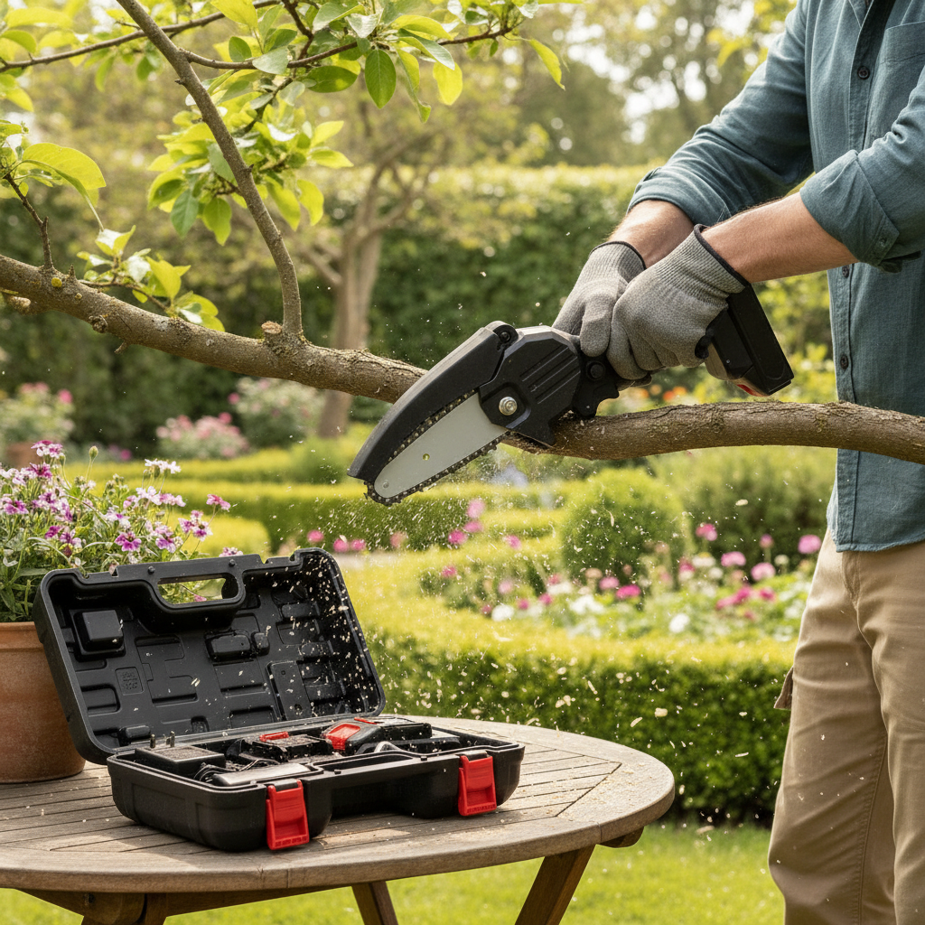 Mini Chainsaw Cordless 24V lifestyle 2