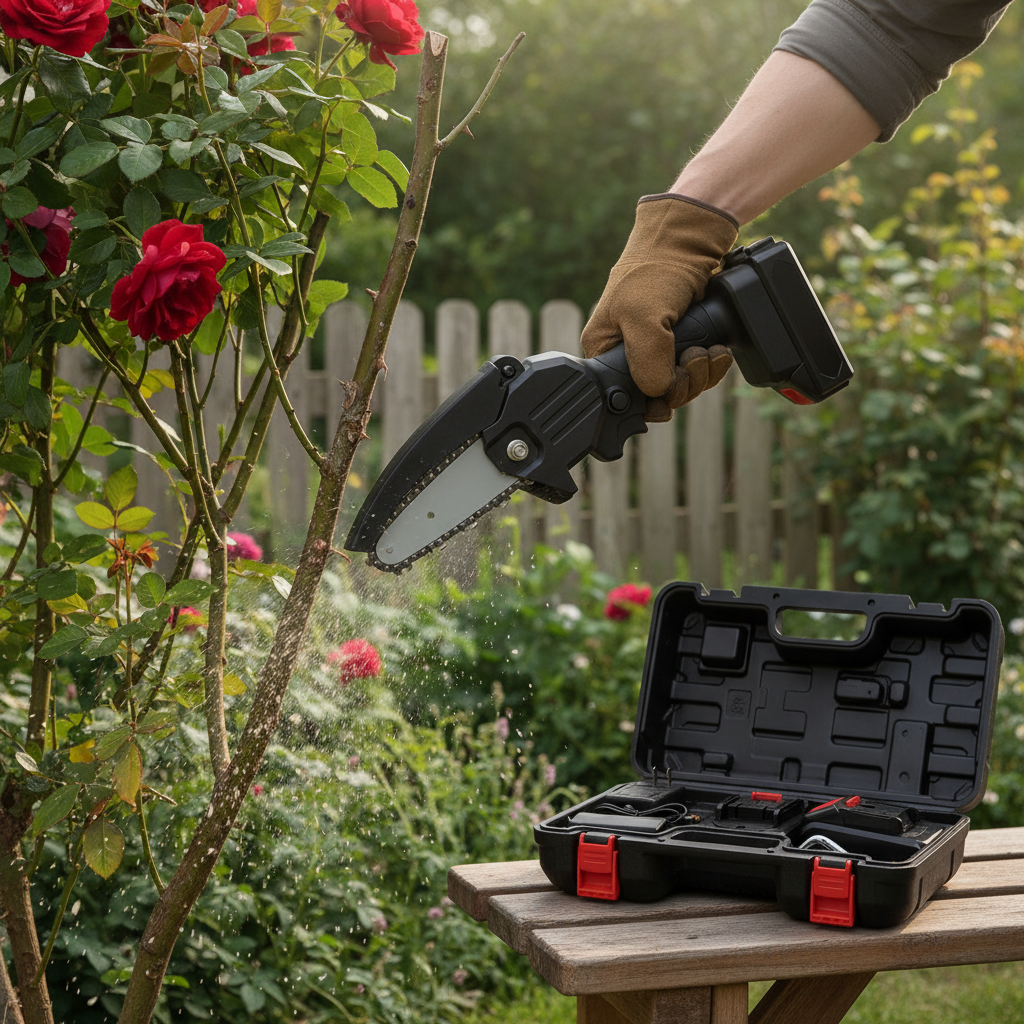 Mini Chainsaw Cordless 24V lifestyle 1