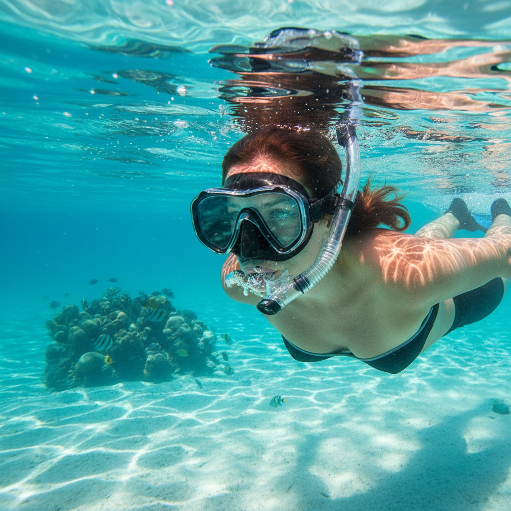 Snorkeling Mask with Dry Top System lifestyle 3