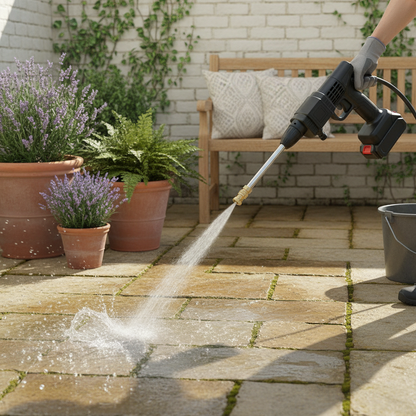 Cordless Portable High Pressure Spray Water Gun Set lifestyle 2