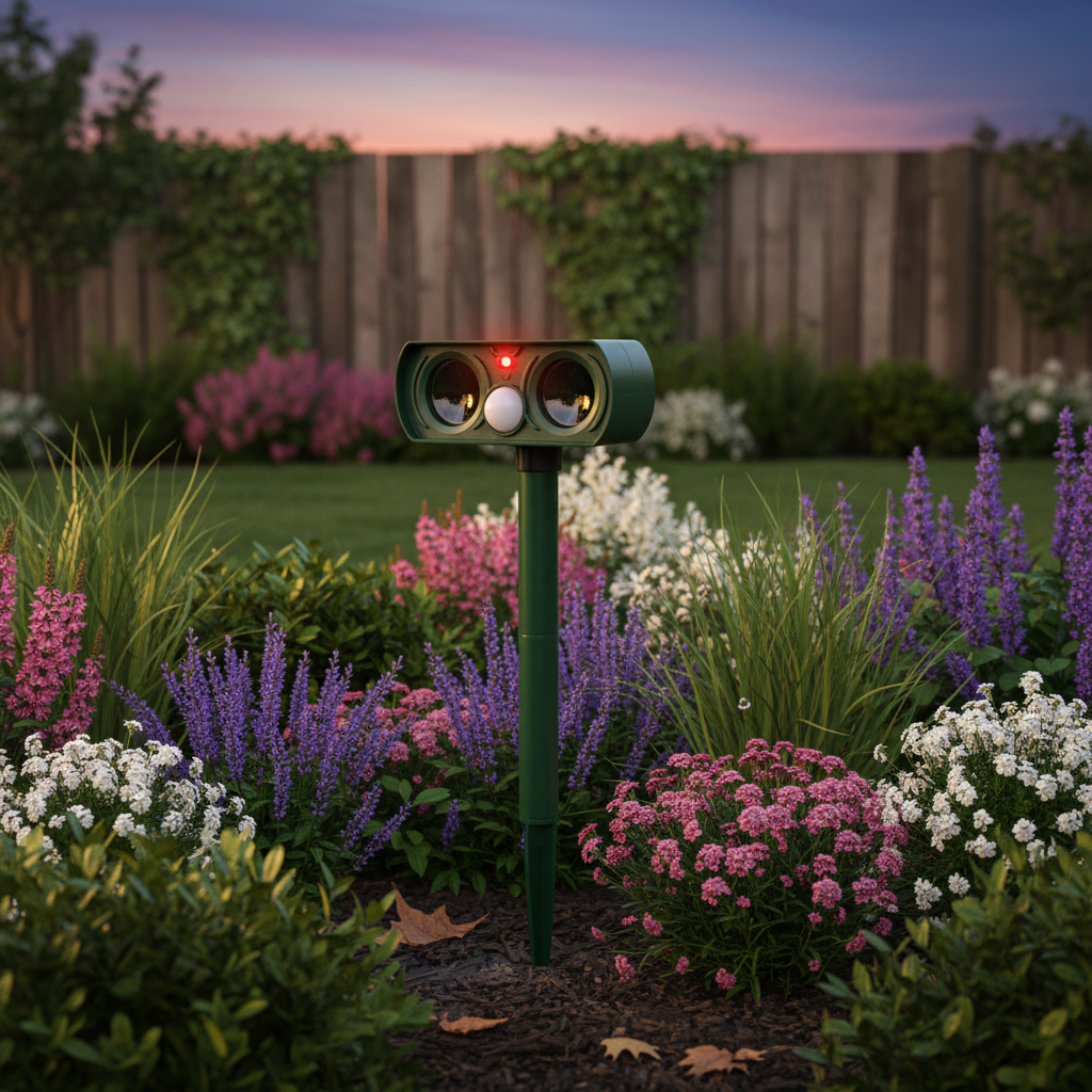 Infrared Solar Powered Animal Pest Repeller lifestyle 1