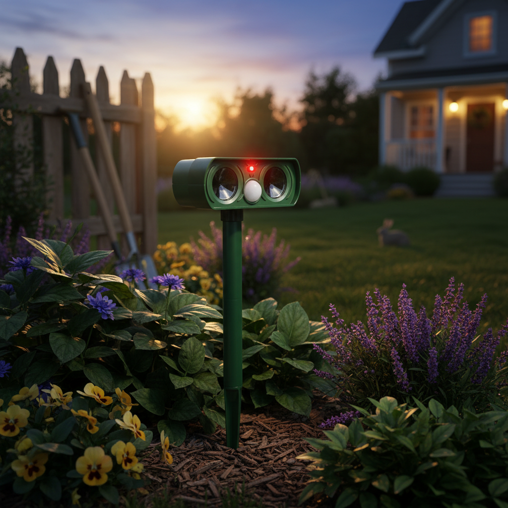 Infrared Solar Powered Animal Pest Repeller lifestyle 2