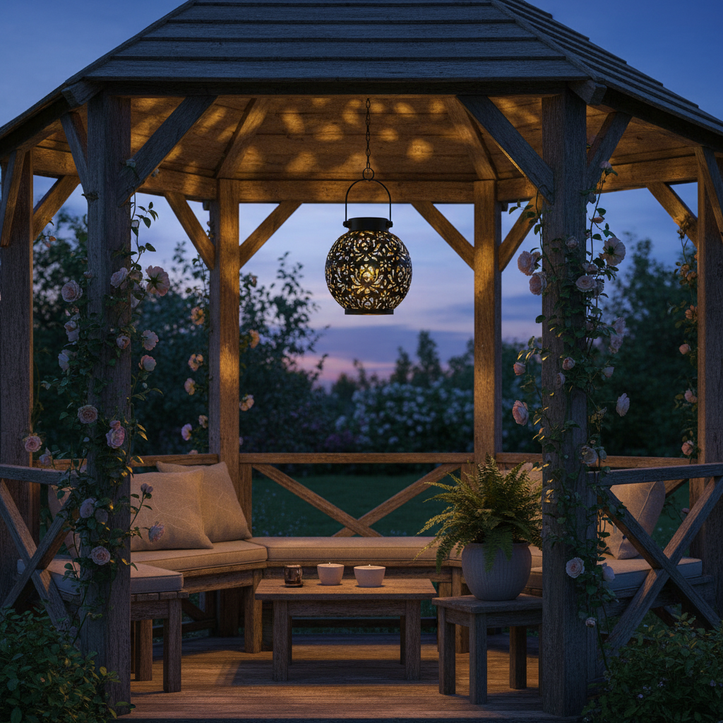 Weatherproof LED Solar Pendant Light For The Garden lifestyle 3