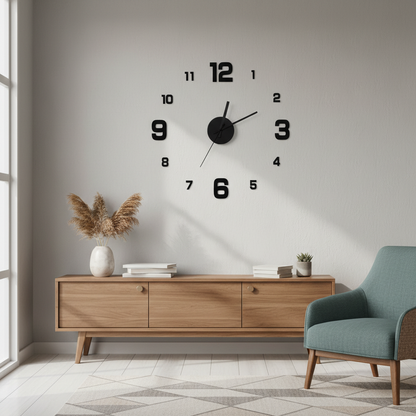 Frameless DIY Wall Clock lifestyle 1