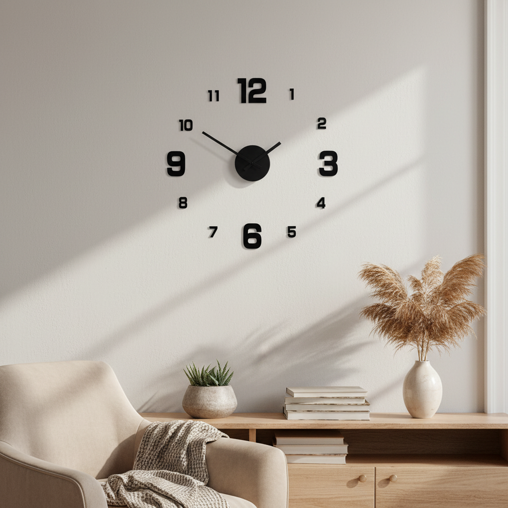 Frameless DIY Wall Clock lifestyle 3