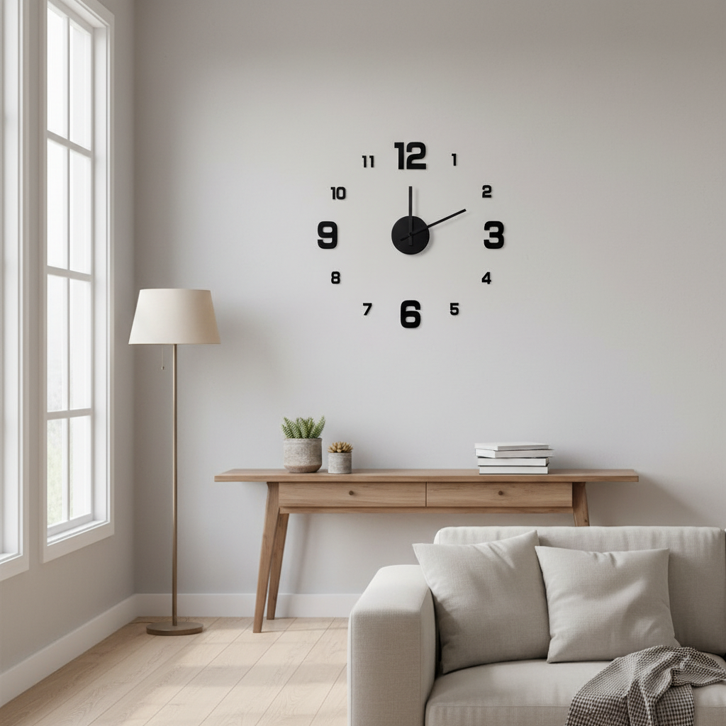 Frameless DIY Wall Clock lifestyle 2