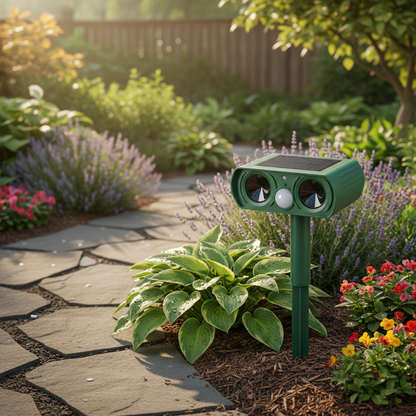 Solar-powered Ultrasonic Animal Repellent lifestyle 2