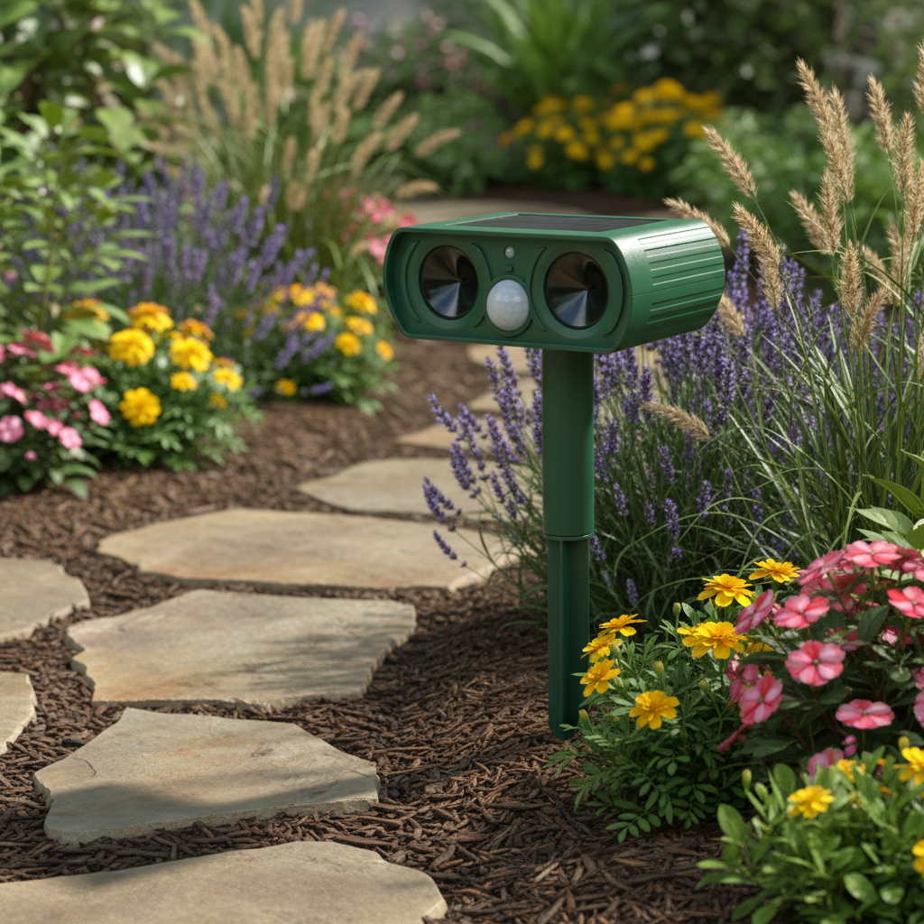 Solar-powered Ultrasonic Animal Repellent lifestyle 1