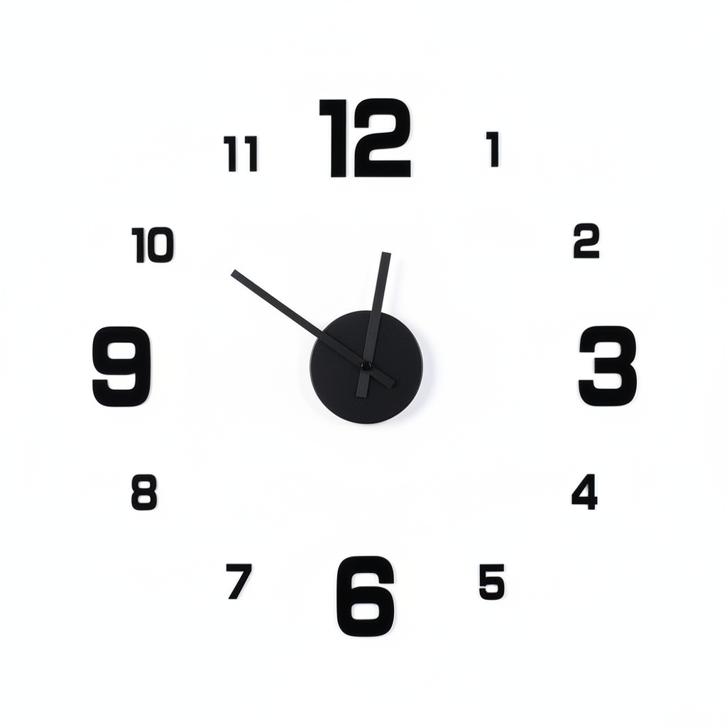 Frameless DIY Wall Clock