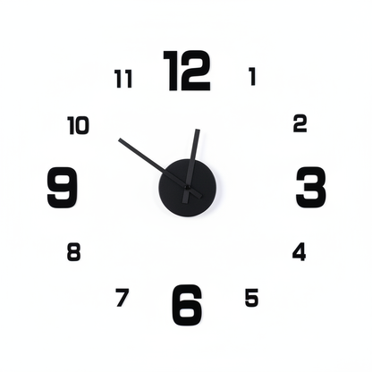 Frameless DIY Wall Clock