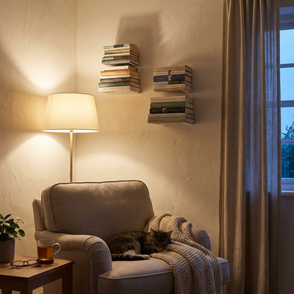 Floating Wall Bookshelf lifestyle 1