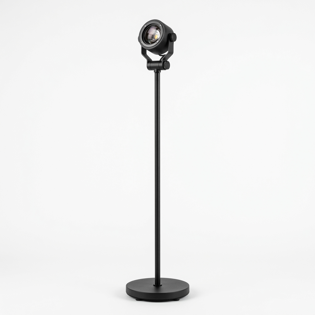 Sunset projection floor lamp on white background