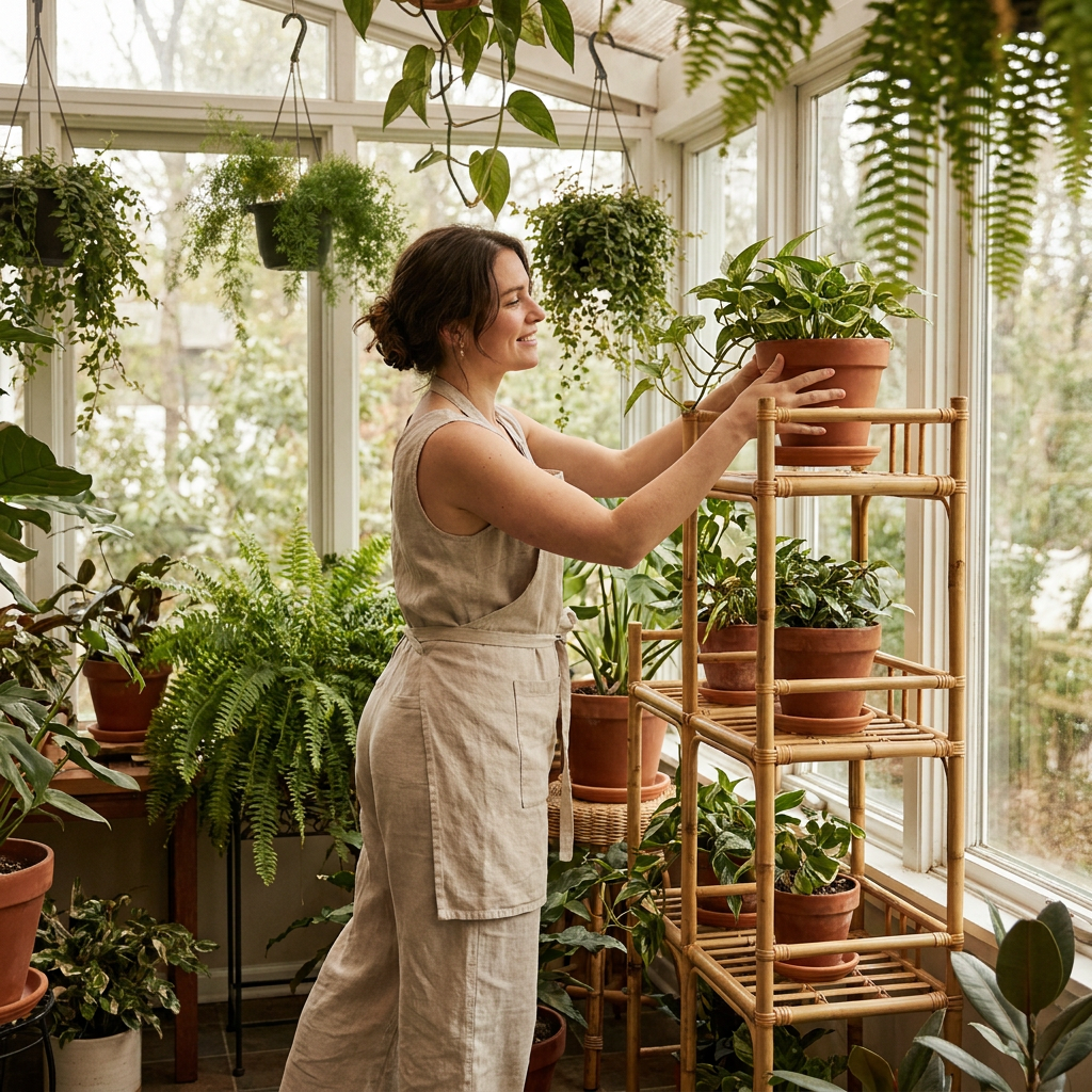 Bamboo Plant Stand lifestyle 3