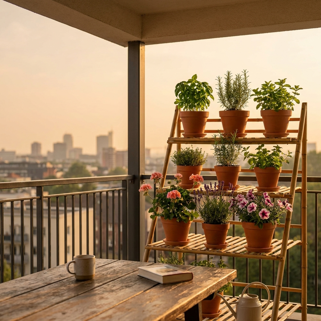 Bamboo Plant Stand lifestyle 2