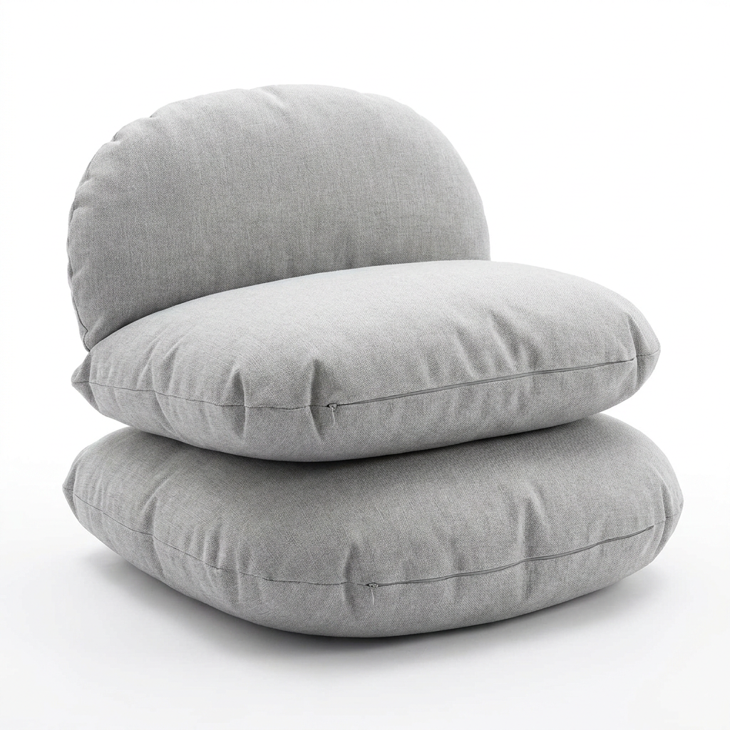 Hanging egg chair cushion cover set on white background