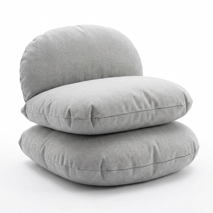Hanging egg chair cushion cover set on white background