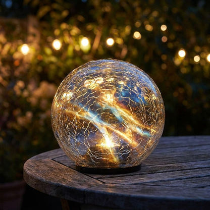 Crackle Glass Stake Lights lifestyle 2